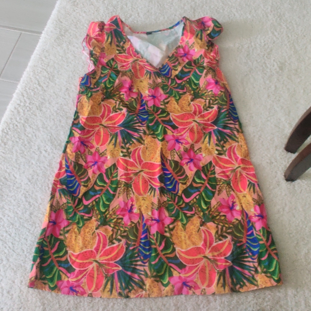 SHEIN Vibrant Floral Tropical Dress Sz L